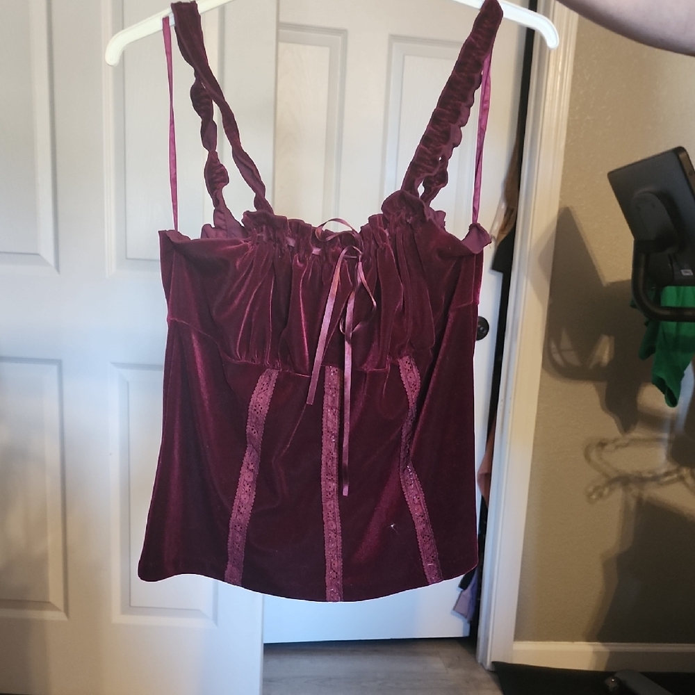 Express Velvet Wine Camisole